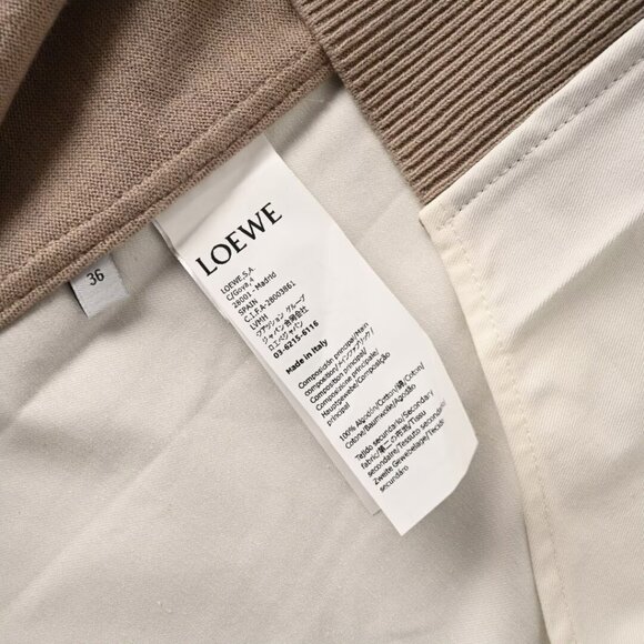 LOEWE SS25 Logo Badge Colorblock Lapel Single-Breasted Long-Sleeved Shirt Men's - Picture 9 of 9